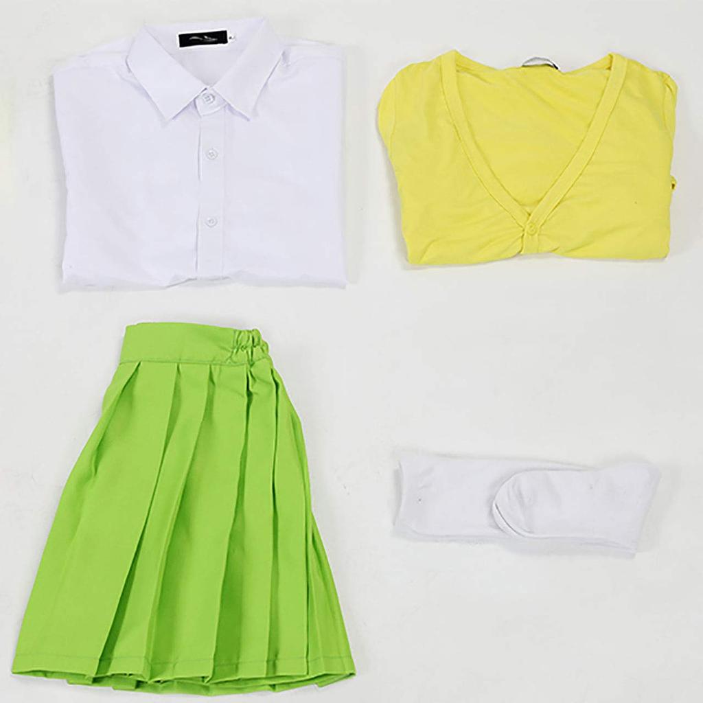 [Milky Time] The Quintessential Quintuplets Nakano Ichika, Nino Miku, Yotsuba Itsuki Cosplay Set with Wig, Halloween (M, Ichika Set)