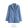 Kaslead New Arrival Women's Fashion Style Fashion Casual Minimalist All-Matching Jeans Style Lapel Suit Outwear