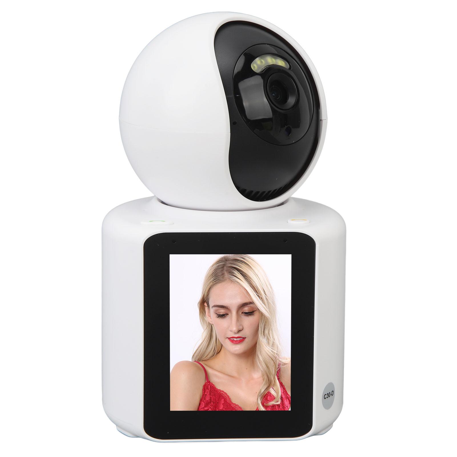 

Dual Way Video Call Camera HD 1080P Security Camera with 2.8 Inch Screen AI Monitoring 360 Degree WiFi Smart Camera