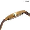 Clefer Serdica Analog Watch, White Dial, PU Leather Strap, Japanese Movement, SD-AM336-WTG, Men's, Brown