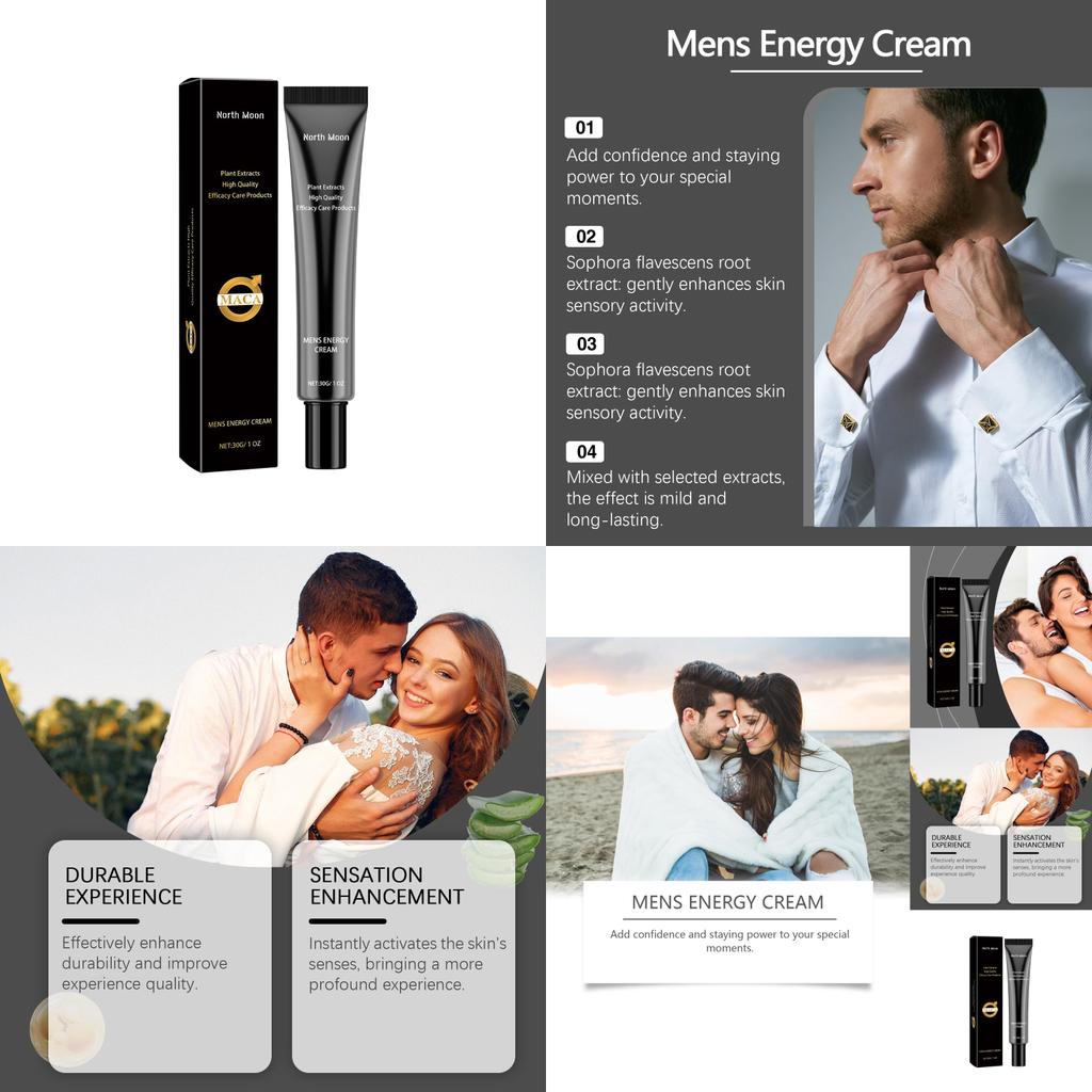 North Moon Men's Body Care Cream Gentle Moisturizing Hydrating Massage Lotion 30g