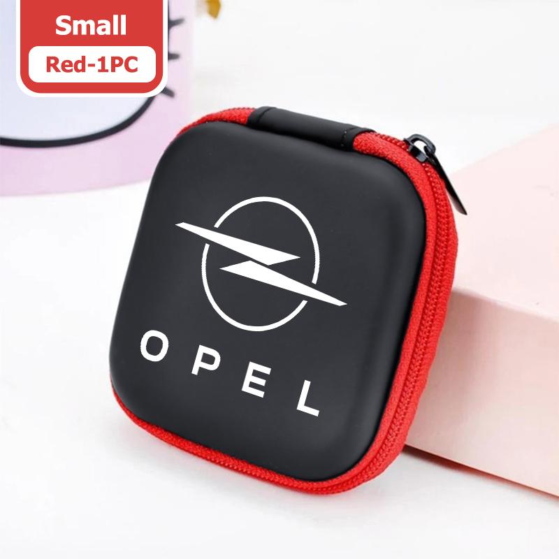 Car Logo EVA Headset Data Cable Holder Headphone Carry Bag For Opel Astra G H J K F Corsa D Zafira B Insignia Mokka Regal
