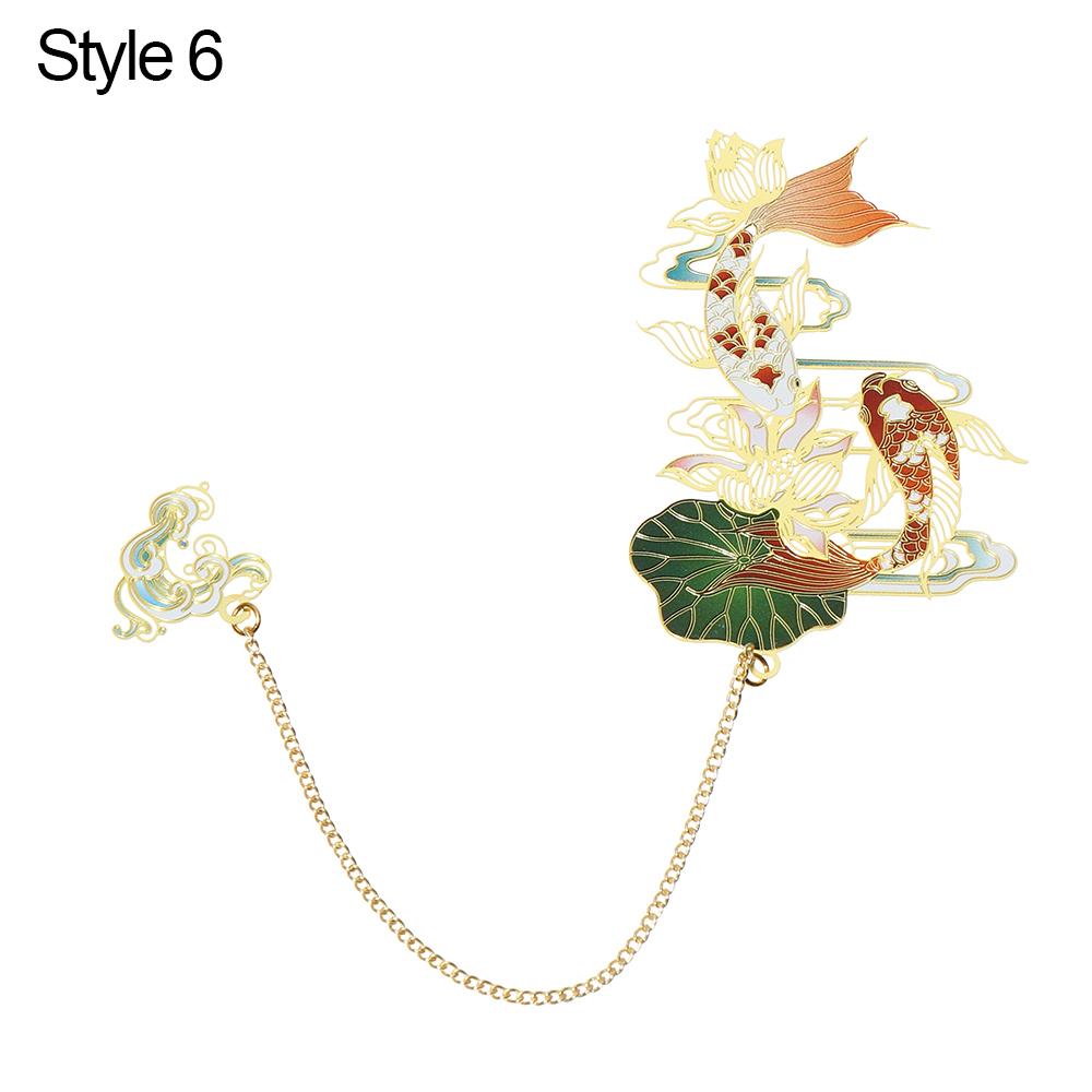 Hot Chinese Style Metal Bookmark Tassel Pendant Retro Book Clip Pagination Mark School Office Supplies Stationery Student Gift