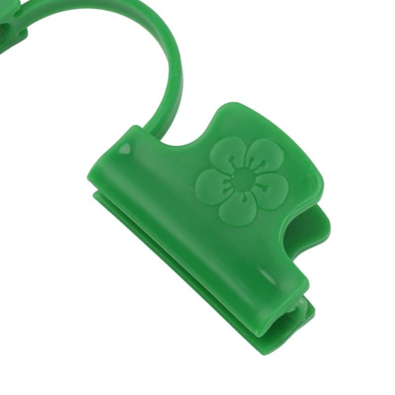 50Pcs Greenhouse Clamp PE Plastic 2 Head Plant Film Clamp Soil Sheet Clip For Horticulture 8mm / 0.31in