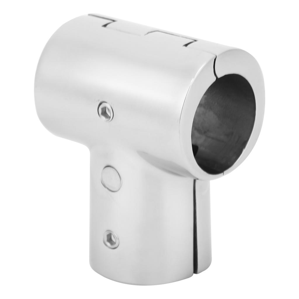 Stainless Steel Tee Split Connector 3 Way Tube Connecting Pipe Fittings for Boat25mm 1.0in