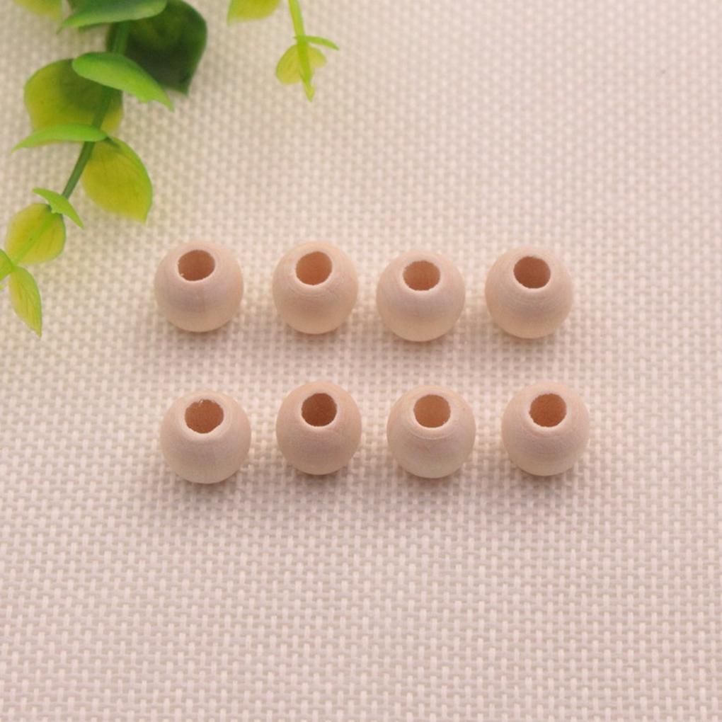Plain Natural Unfinished Wooden Beads Choice of Size Jewellery, Dolls