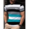 Sommer Herren Freizeit Mode Kreativ Lässig Täglich T-Shirt Locker Lässig T-Shirt 3D Digital Farbe Gedrucktes T-Shirt