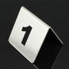 10 Stück/Set Tisch Nummernschild aus Edelstahl Doppelseitig Nummeriert 1 bis 20 Digitale Kartenplatte Restaurant Hotel Schreibtischnummer