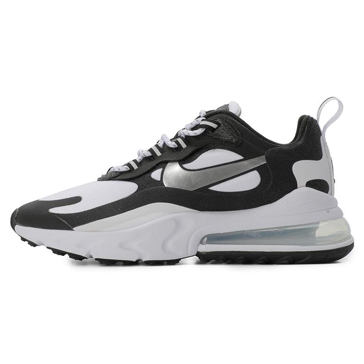 Nike Air Max 270 React Spliced Sports Breathable Low-Top Running Shoes Women sneaker Black White CQ4805-101