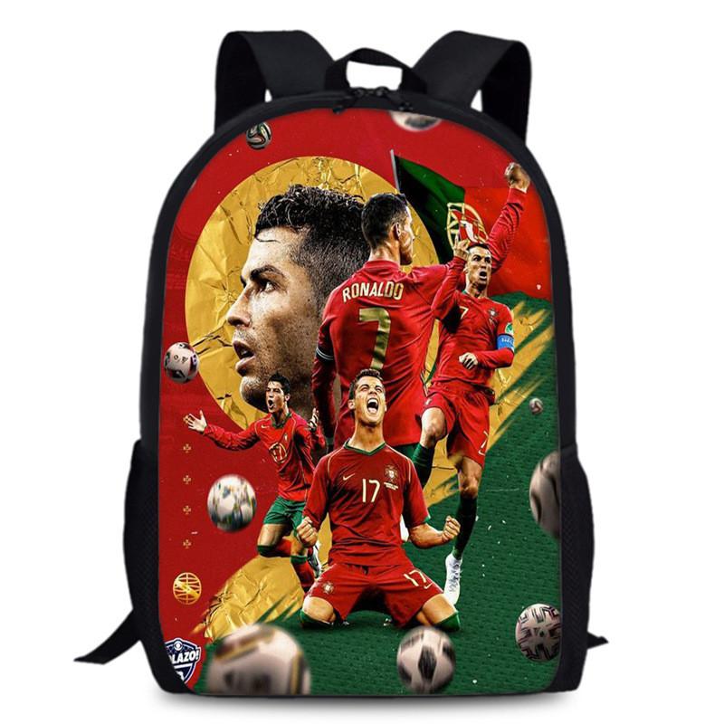 15in Ronaldo Cristiano Oxford Backpack Large Capacity School Bag Sports Travel