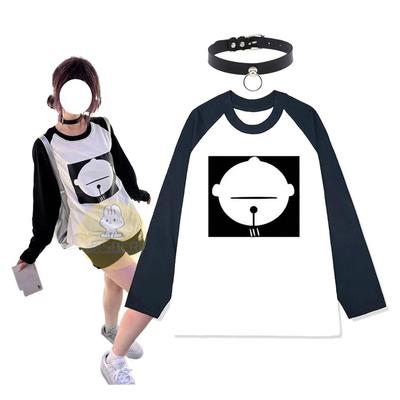Chainsaw Man Reze Cosplay Long Sleeve with Choker Can Be Reze Goods Top Costume Everyday Wear Casual Fancy Dress Halloween Event [Mrsderi] T-Shirt