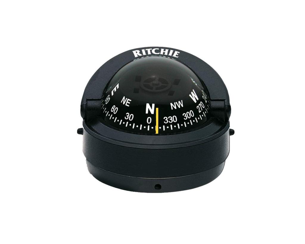 Ritchie S-53 Navigation Explorer Compass 2, 3/4-Inch Dial Surface Mount, Black