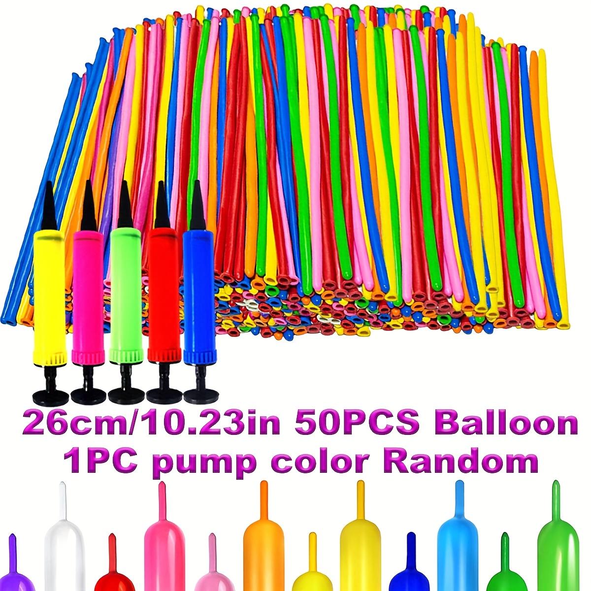 

50/100pcs Colorful Long Latex Balloons 10.24 Inches with Pump DIY Magic Twisting Balloons for Class Party Mother s Day ZSY 10inch