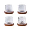 Creative rotating whiskey glass thickened personality tumbler glass wine glass foreign wine beer decompression cup