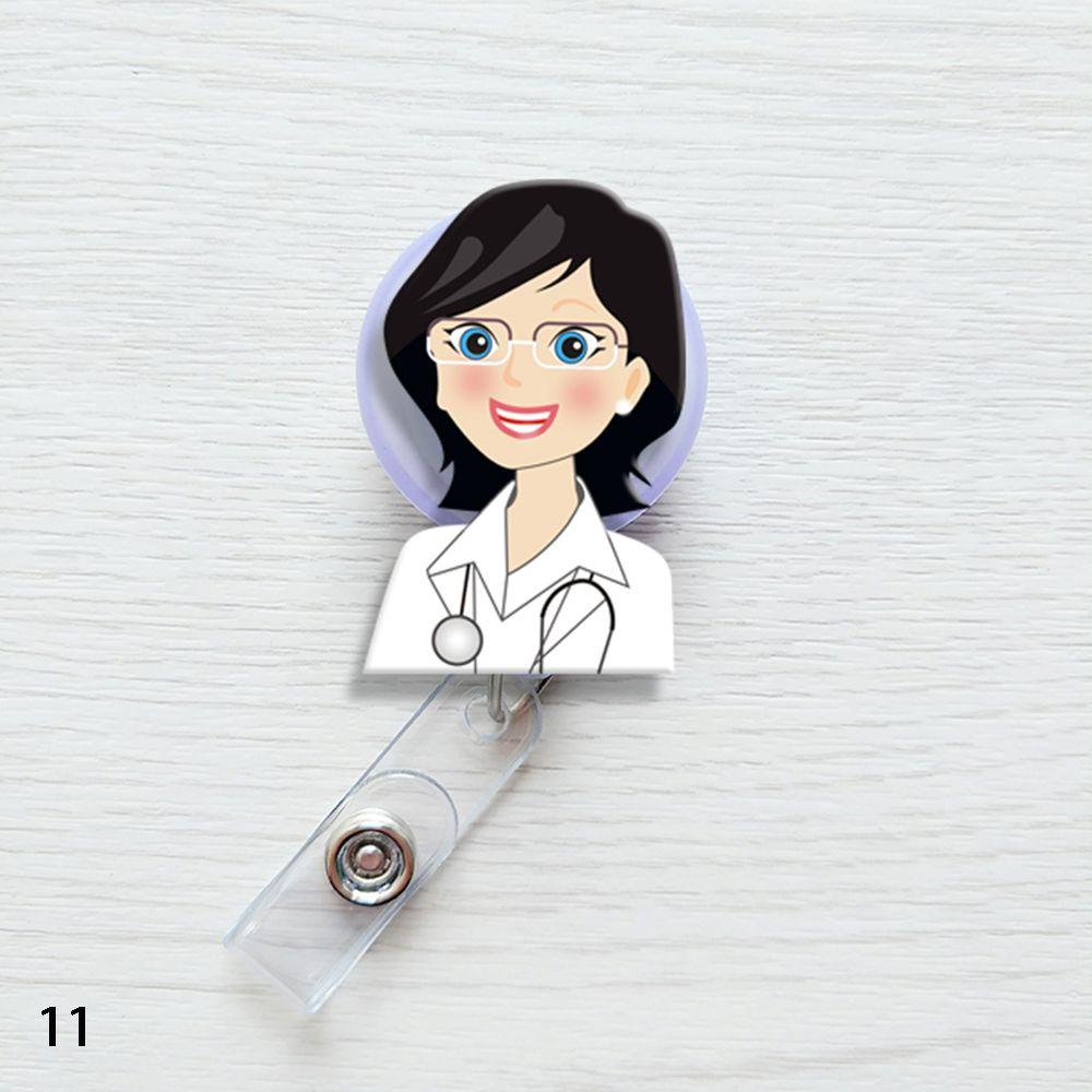 Fashion Stationery Office Supplies Mini Badge Holder Retractable ID Name Card Lanyards