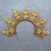 Lolita Gothic Flower Halo Crown Headpiece Women Sun Goddess Baroque Angel Butterfly Cross Crown Headband Finished Product