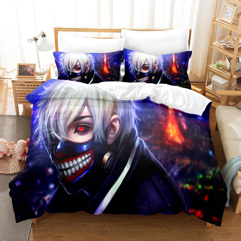 Anime Horror Cannibalistic Ghost Bedding Set Duvet Cover Kaneki Ken Double Twin Full Queen King Adult Kids Bedclothe Quilt Cover
