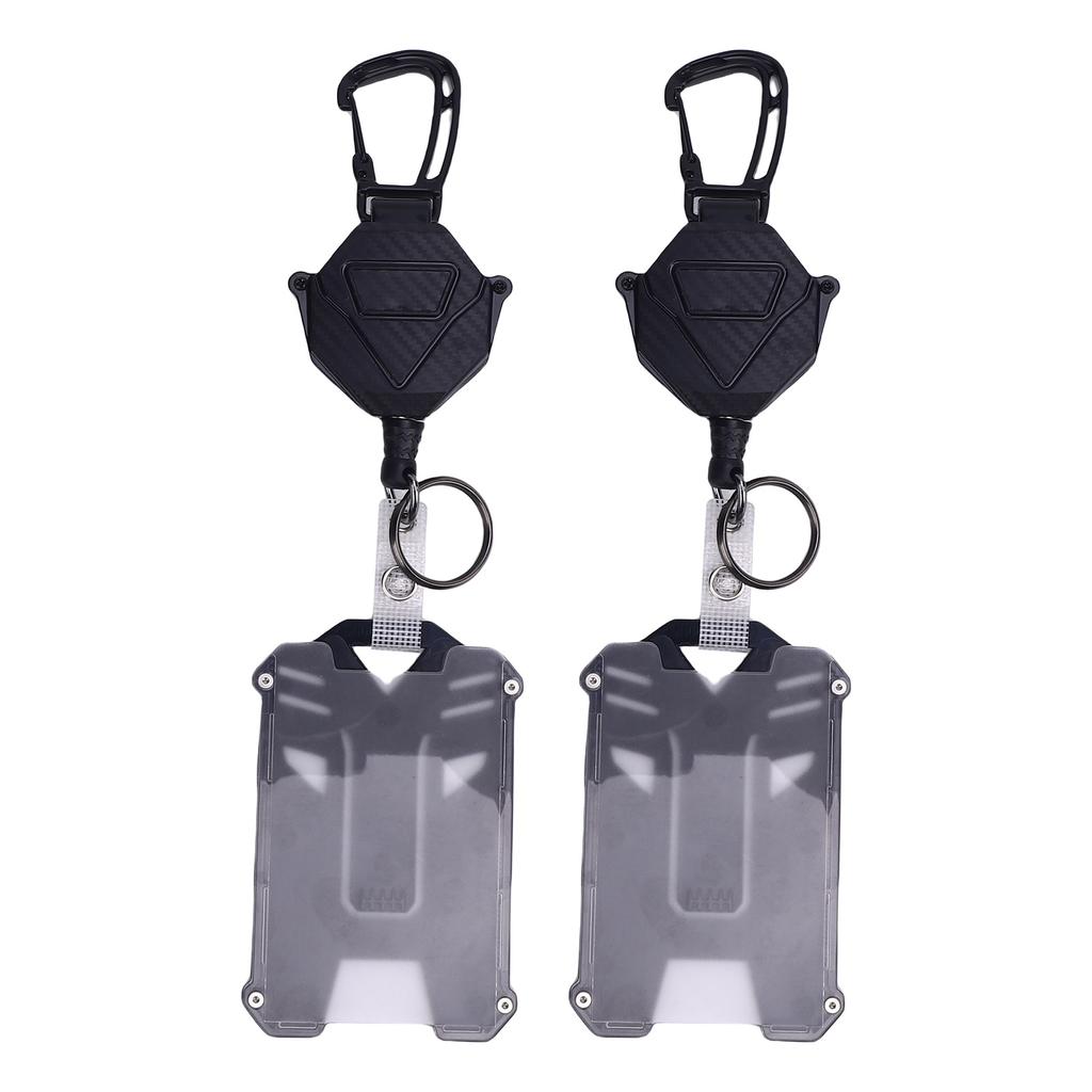 2 Stück Einziehbarer Ausweishalter mit Ausweisrolle Verlustsicher Multifunktionaler ID-Kartenhalter für Reisen