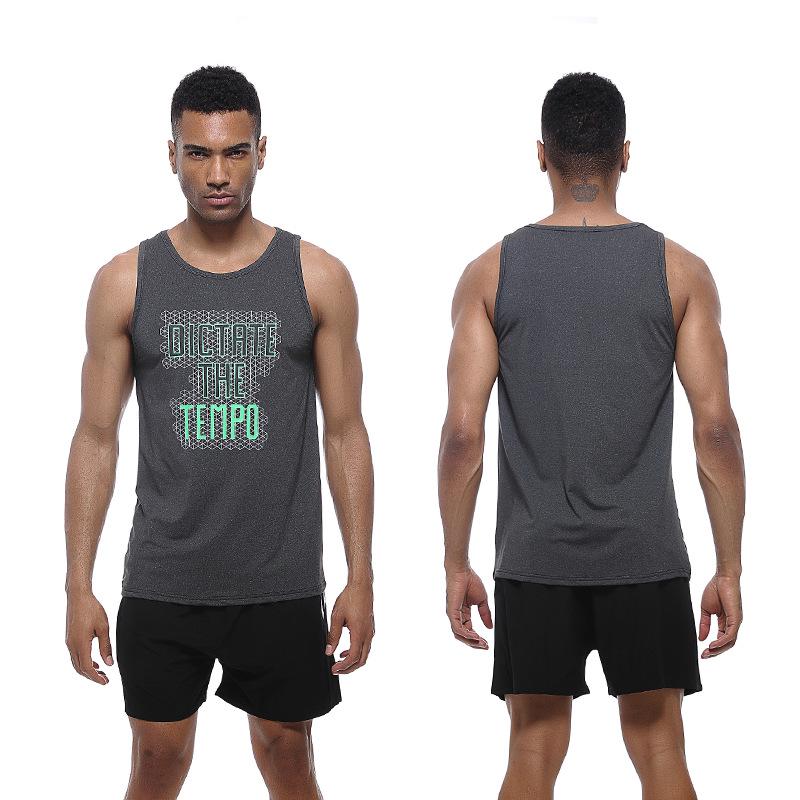 

Мужская спортивная безрукавка большого размера с быстрым высыханием для баскетбола и бега Large серый