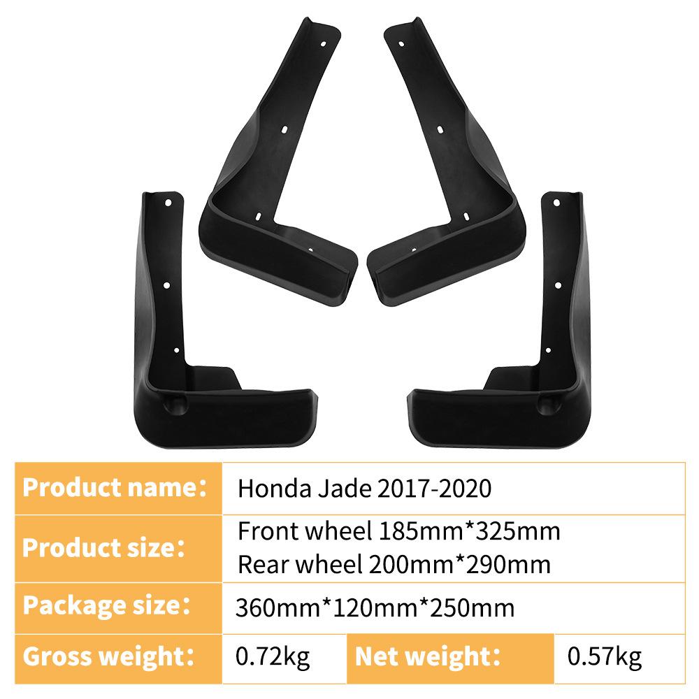 Pentru 17 modele Honda Jade 2017-2020 cu pedală a mașinii, aripă de cauciuc, comerț exterior, cross