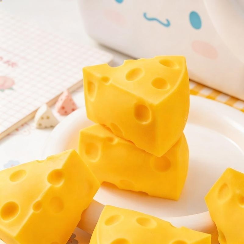 Hračky Simulace Sýra Squishy Úleva od stresu Trojúhelníkový Sýrový Squishy Hračka Pomalé Vzestupové Senzorická Mačkací Hračka Dárky na Oslavu Narozenin