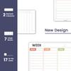 Magnetic Weekly Calendar Whiteboard for Fridge, Refrigerator Dry Erase Weekly White Board, Includes Magnetic Weekly Planner for Fridge with 2 List