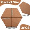 3 Pcs Cork Bulletin Board Hexagon, 7.87×6.7” Self Adhesive Corkboard Tiles for Walls Mini Wall Bulletin Boards Thick Tack Boards Hexagon Pin Board