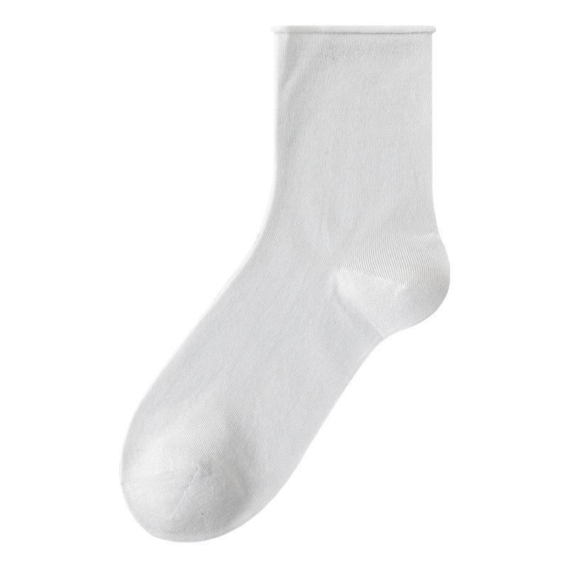 Women's Spring and Summer Ultra Thin Roll Edge Loose Mouth Month Son Breathable Tube Stack Socks
