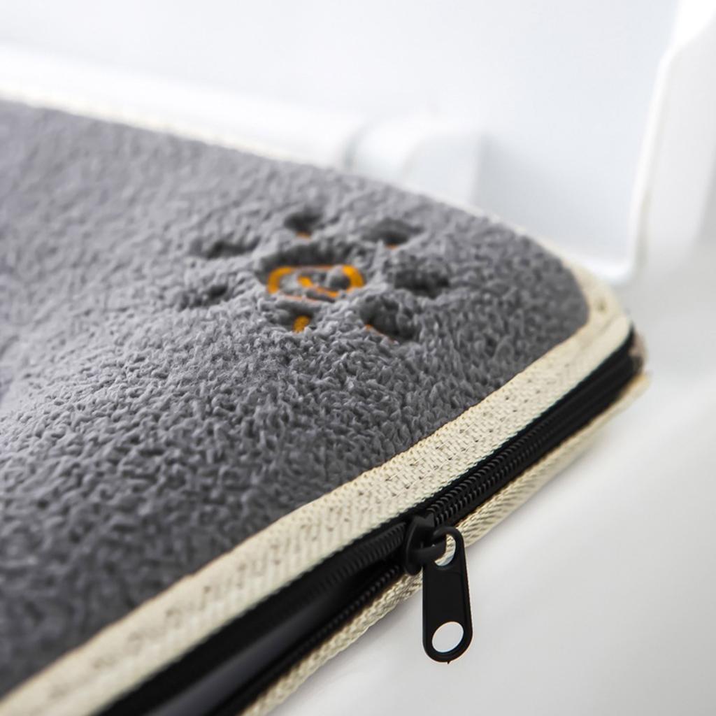 Toilet Seat Cover Mat Zip Fastener Bathroom Toilet Pad Cushion with Handle Stylish Practical