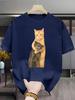 Unisexs Women Cats Lovers Gifts T Shirt Top Tee Streetwear Casual Trendy Oversized Loose Short Sleeve ONeck Summer Cotton Spring