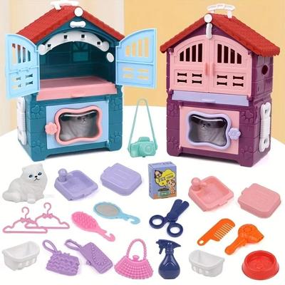 Puppy Cat Scene Playing Toys Merchant Pretend Toys Children's Toys Play House Toy  Party Supplies
