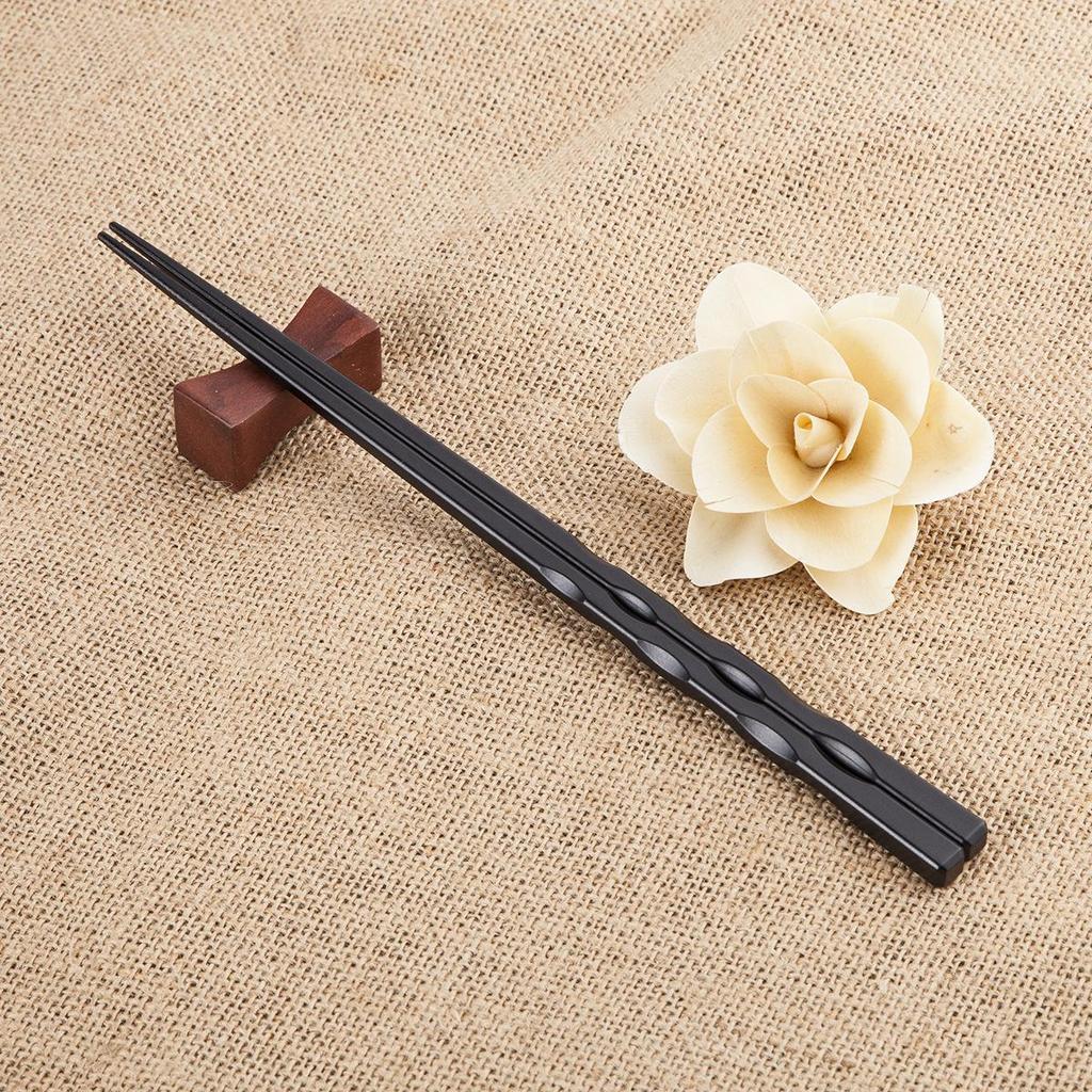Japanese-Style Frosted Alloy Chopstick Set for Home and Hotel Use