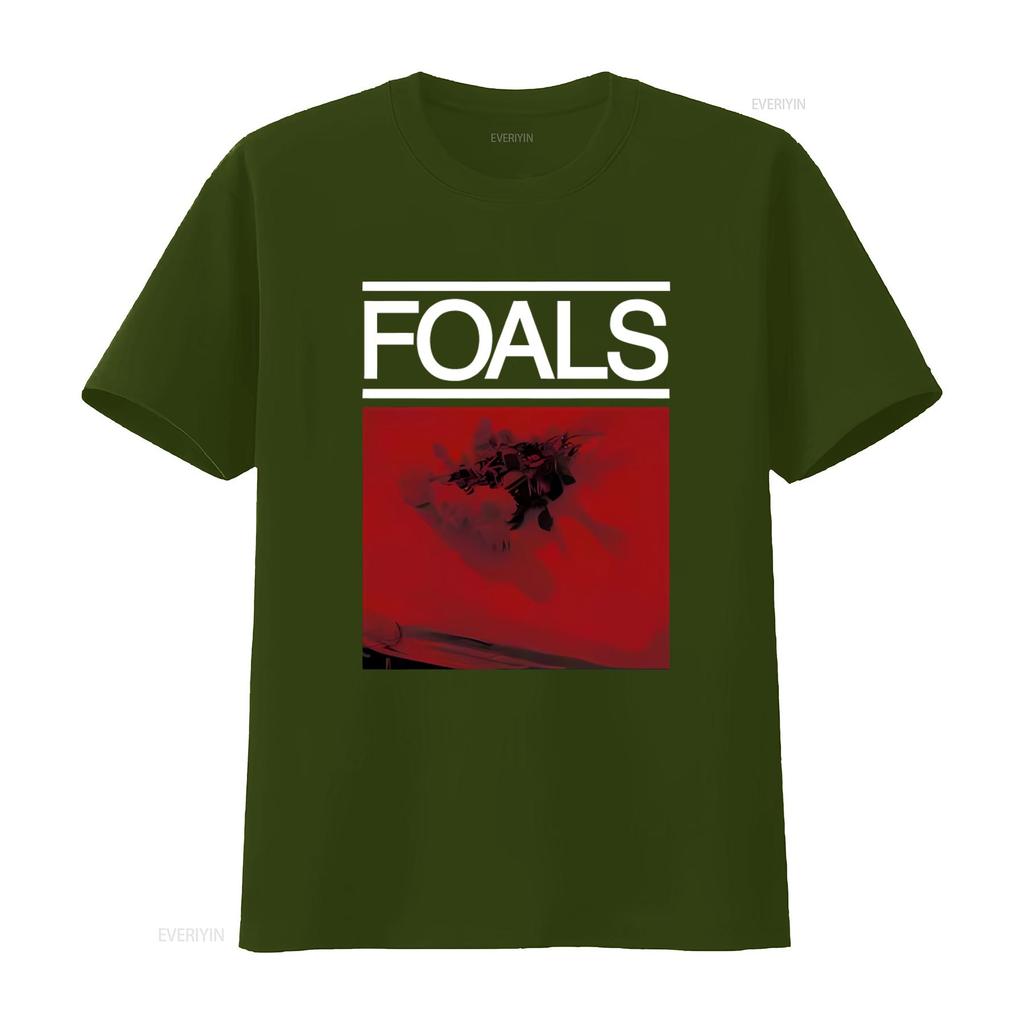 Foals Red Roses Print Mens T Shirt Stylish and Official Design vintage Washed Comfortable Slightly Stretched Unisex Soft