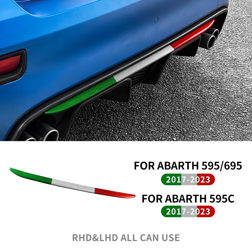 Real Hard Carbon Fiber For Abarth 595 695 595C 2017 2018 2019 2020 2025 2025 2025 Car Rear Bumper Decorarion Sticker Accessories