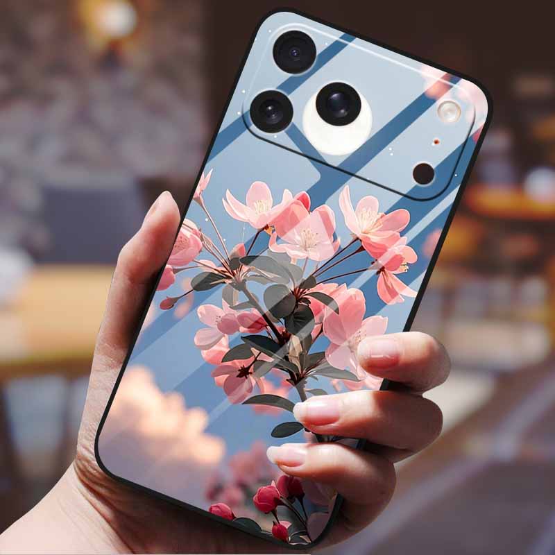 Phone Case for Iphone 17 Pro Max Iphone17 Air Tempered Glass Hard Back Cover Bumper 17pro Funda Cartoon Anime Fashion Pattern