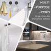 2PCS Stainless Steel Suction Cup Hooks Waterproof Detachable Drill-free Hooks Reusable Punch-Free Robe Hangers Living Room