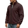 Men S Casual Fleece Lined Stand Collar Zip Up Sweatshirt