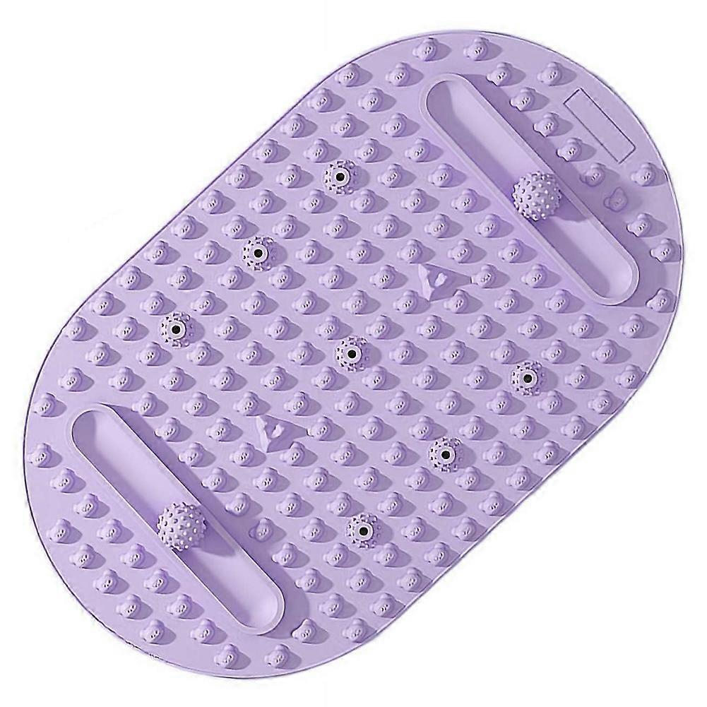 Silicone Foot Massage Mat for Reflexology & Circulation, Large Acupressure Pad for Indoor Jogging & Pain Relief Violet