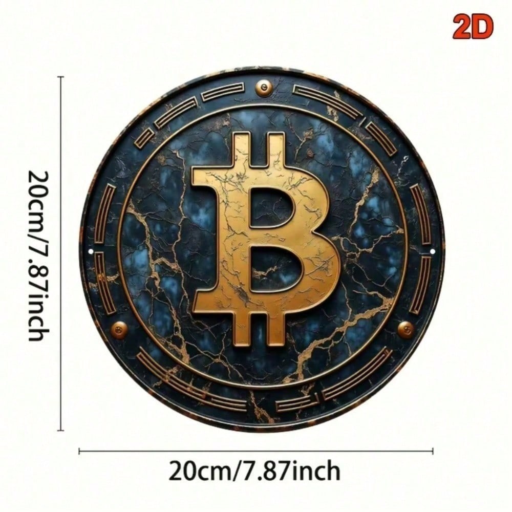 

Aluminum Vintage Wall Art Digital Currency Metal Sign Home Office Decor 20x20 різнокольоровий