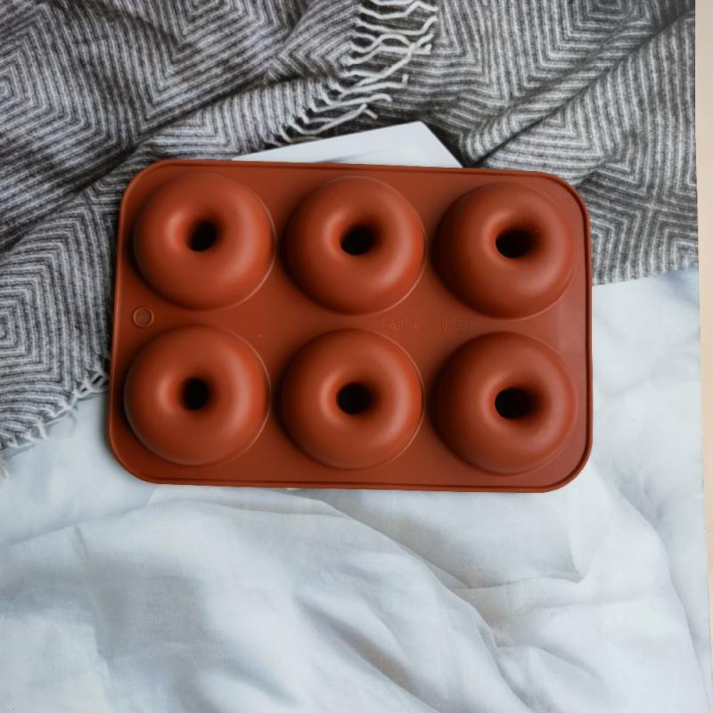 6 Holes Silicone Donut Mold Bagel Pan Non Stick Baking Heat Resistance Mould Doughnut Maker Pan Baking Tool