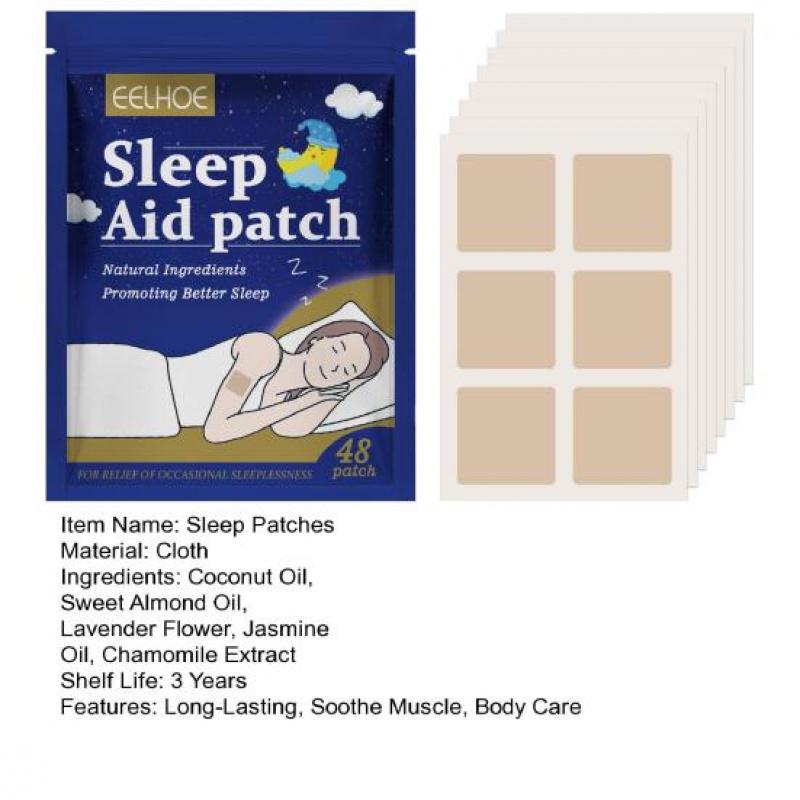 48 szt. Naklejka na sen Szybka, długotrwała pielęgnacja mięśni i ciała Naturalna, bezpieczna łatka na sen zapewniająca wysokiej jakości odpoczynek