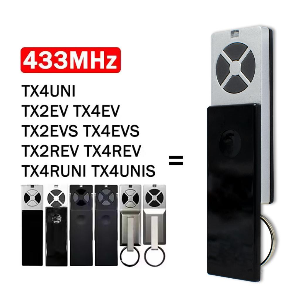 TX4UNI TX2EV TX2REV TX4UNIS TX4UNIF TX4RUNI Garage Remote Control Garage Door Opener 4 Buttons 433MHz
