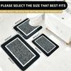 Microfiber Bathroom Closestool Carpet Waterproof Non-slip Quick Drying Machine Washable TPR Backing Medium Velvet Toilet Mats