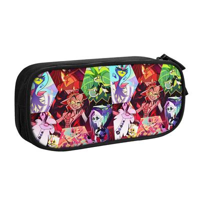 Hazbin Hotels Lucifer Morningstar Mammon Cute Pencil Cases Large Capacity Asmodeus Beelzebub Satan Pencil Bag School Supplies