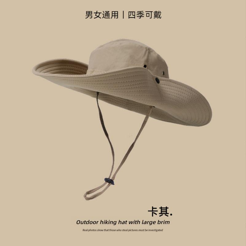 Mountain camping bucket hat sun hat shading hiking waterproof outdoor mountaineering hat fishing hat men and women summer storage