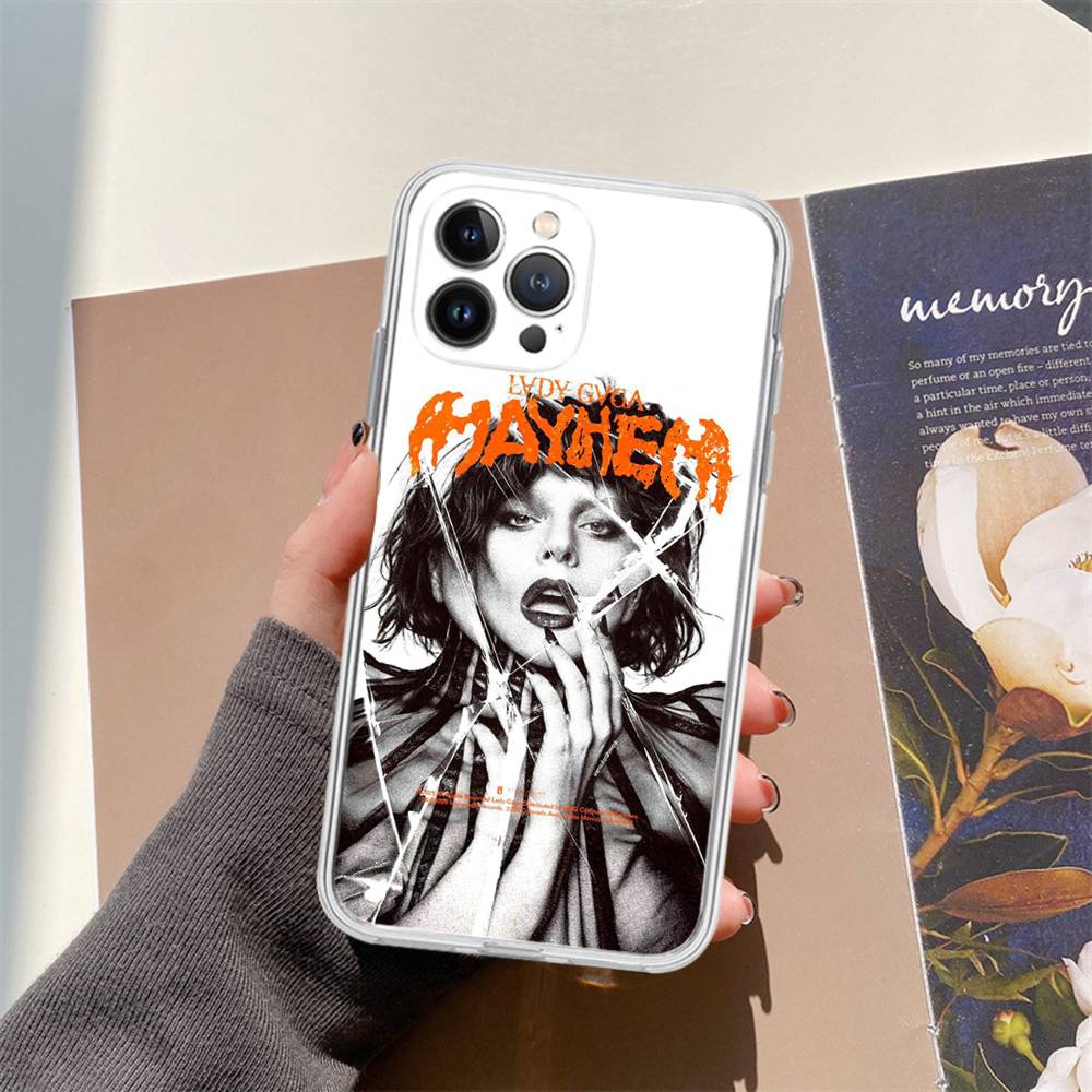 Lady Gaga Ablums For IPhone 11 12 13 14 15 16 17 Pro Max Plus Air Transparent Clear Shockproof Case