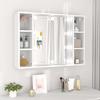 Vidaxl Spiegelschrank mit LED-Beleuchtung, Weiß, 76x15x55 cm