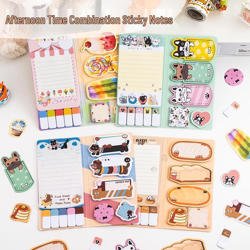 Girly Heart-Shaped Sticky Notes with Irregular Designs - High Value Adhesive Tabs for Creative Classification