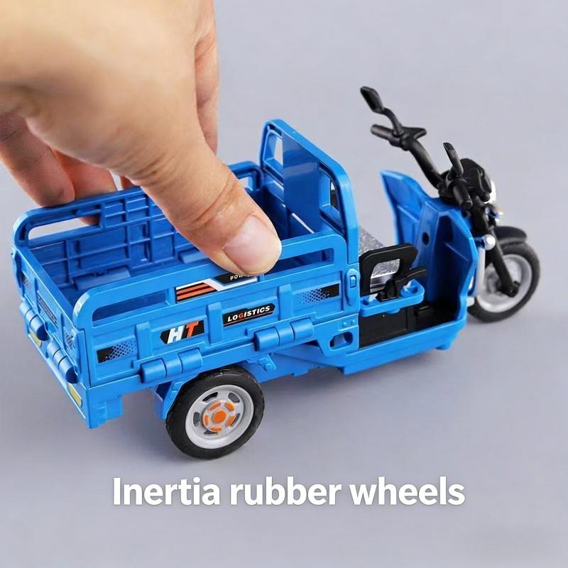 Mini Simulation Tricycle Motorcycle Model Toy For Boys Kids Desktop Ornament Home Decoration Birthday Gift  Creative Room Decor