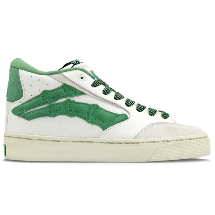New 1807 X LINING Do Not Enter The River Skateboard Shoes Men High Top White/Green AECS031-2